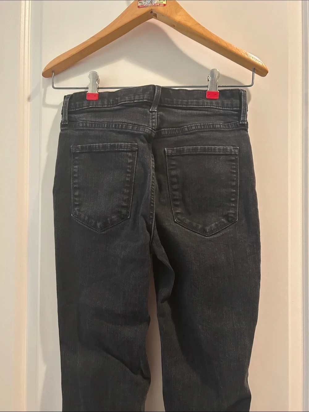 Banana Republic Black Wash Slim Flare Denim Jeans w/ stretch size 24/00 petite